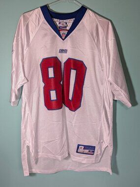 NFL New York Giants Reebok Jersey #80 Shockey Size XL White On Field Equipment